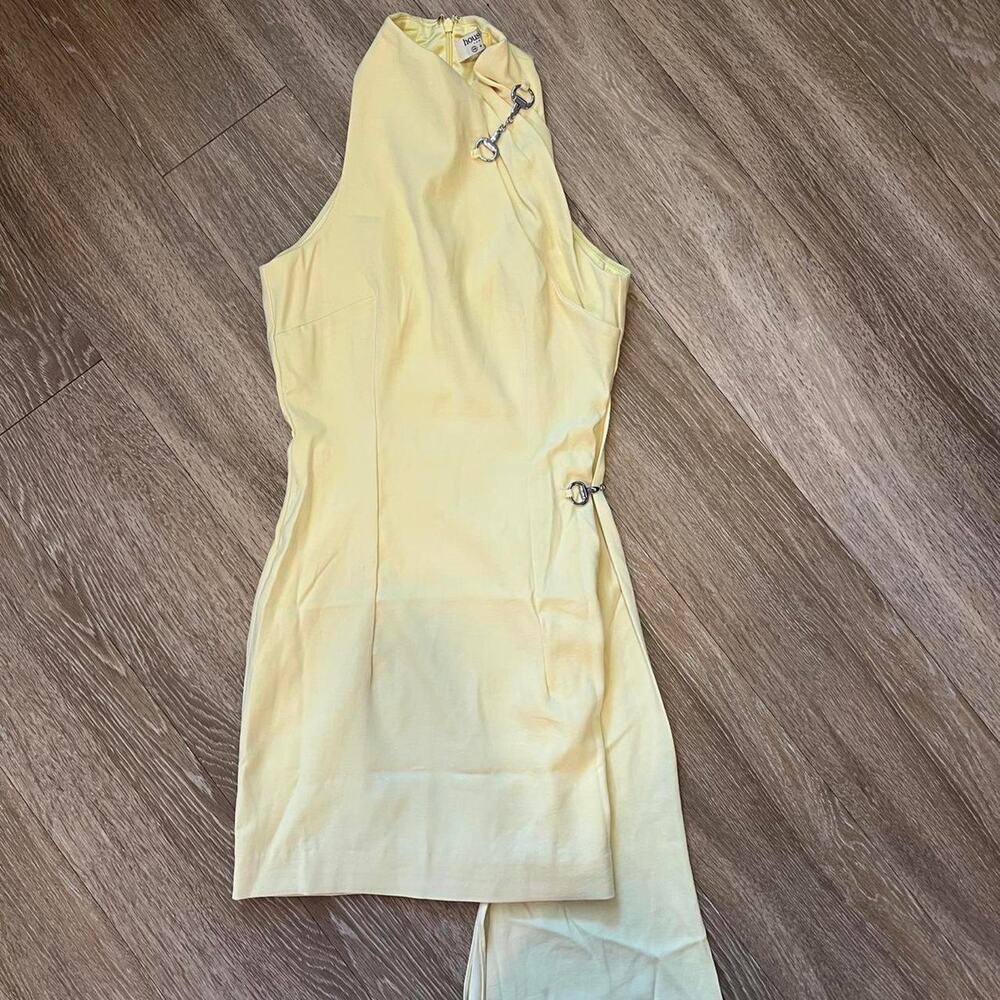House of CB Marla lemon halter mini dress - Picture 2 of 7